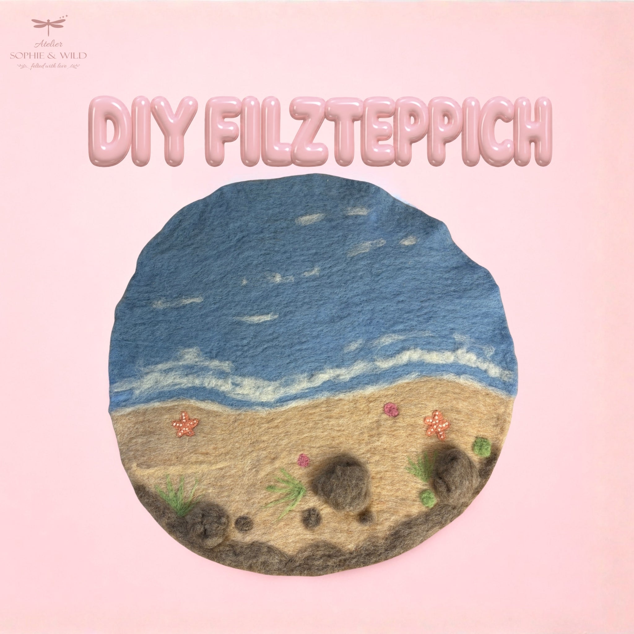 DIY Filzteppich Anleitung Mermaid Cove – Trockenfilzen | PDF | Für Anfänger