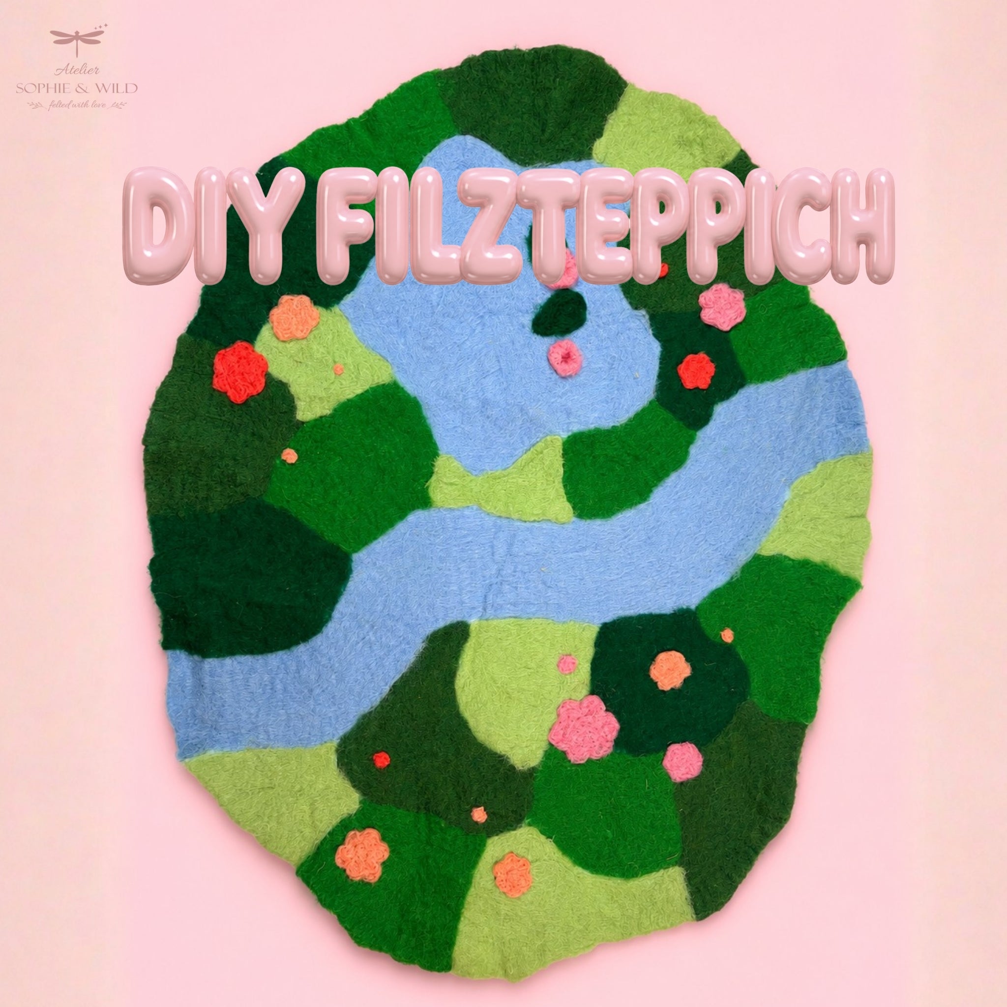 DIY Filzteppich Anleitung – Nassfilzen | Video & PDF | Für Anfänger