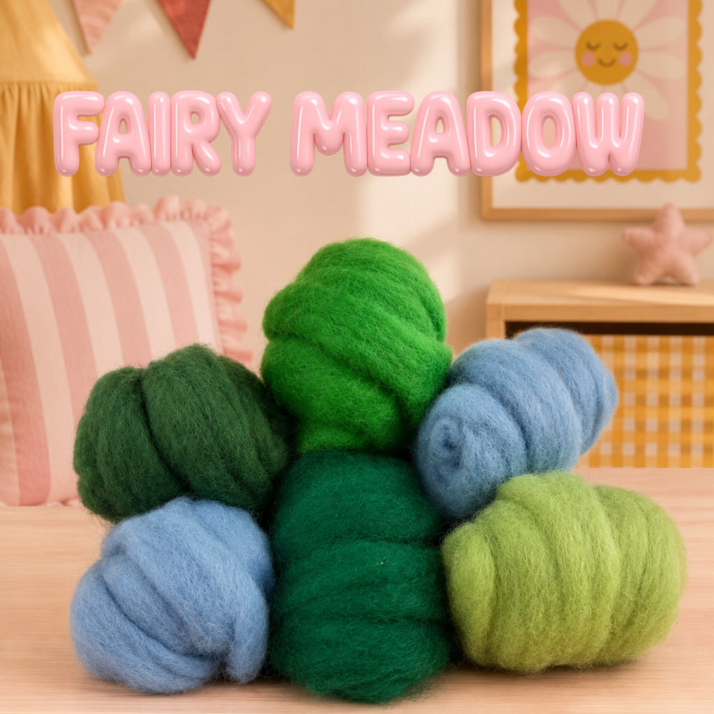 Fairy Meadow – Filzwolle Farbset aus 100 % Schafwolle (300g)