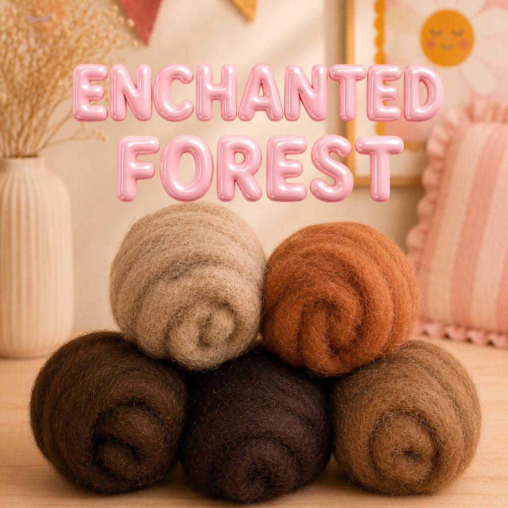 Enchanted Forest – Filzwolle Farbset aus 100 % Schafwolle (100g)
