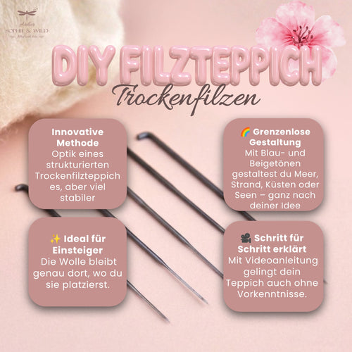 DIY Filzteppich Anleitung Mermaid Cove – Trockenfilzen | PDF | Für Anfänger