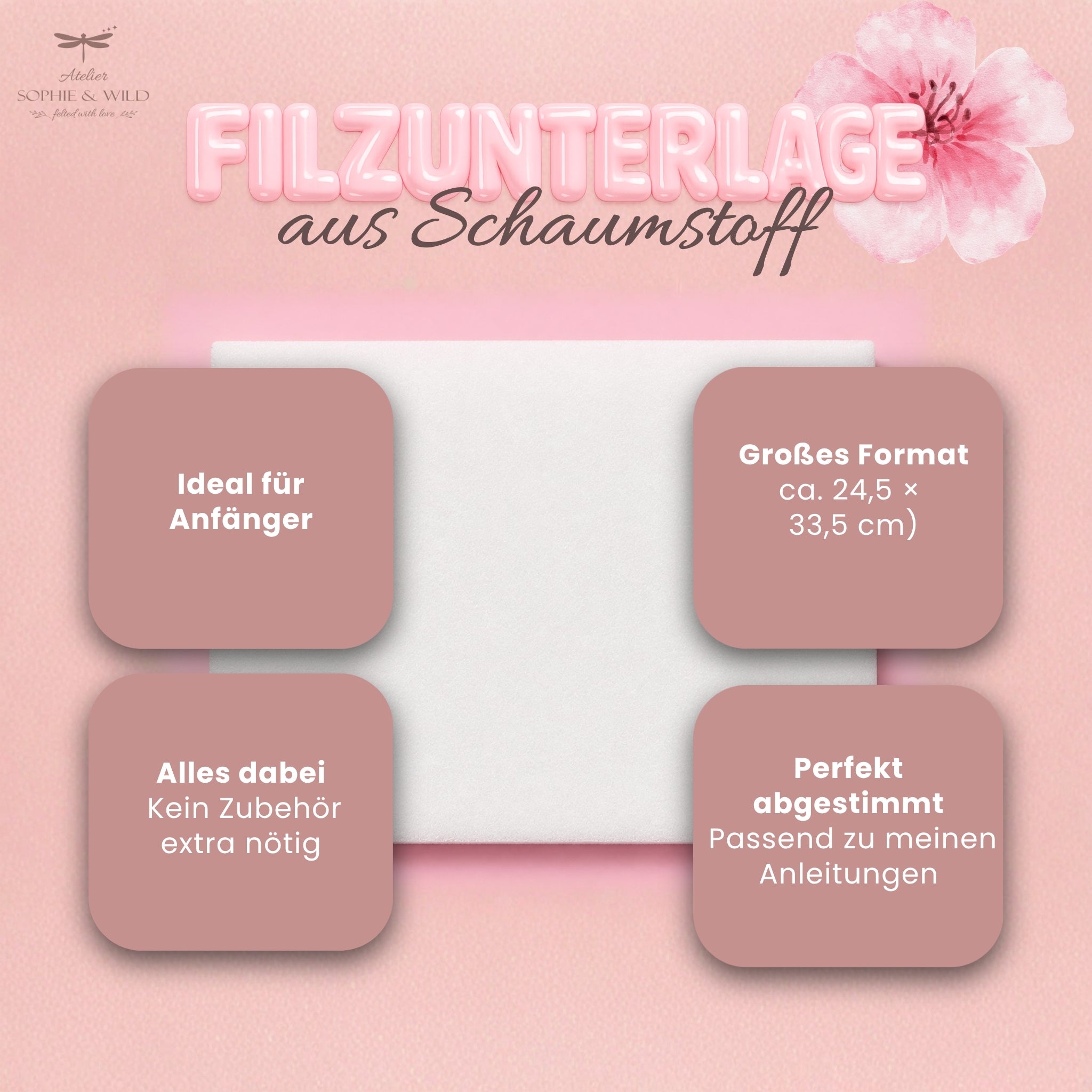 Filzunterlage aus Schaumstoff