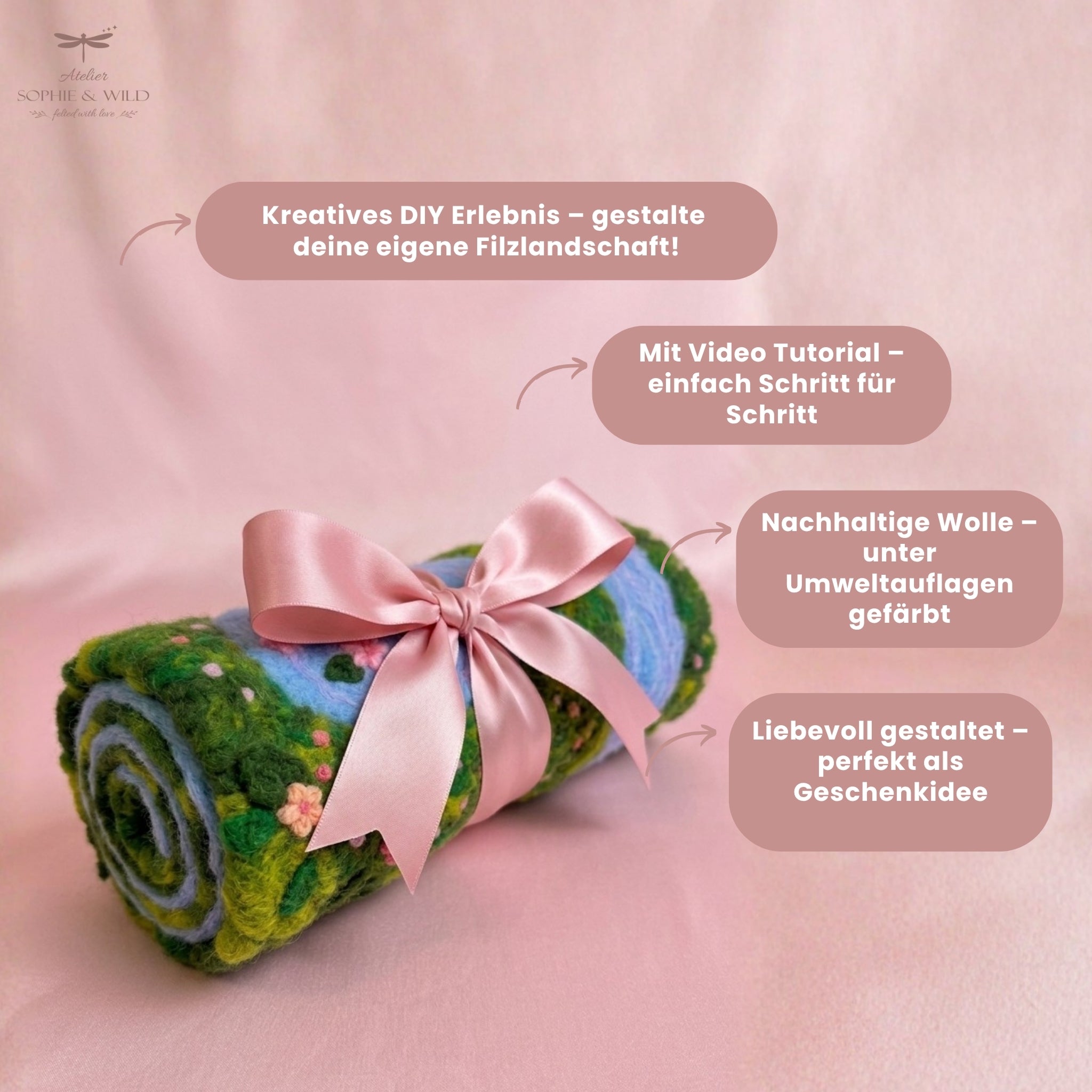DIY Filz Teppich Set für Anfänger – Nachhaltig & mit Liebe gemacht