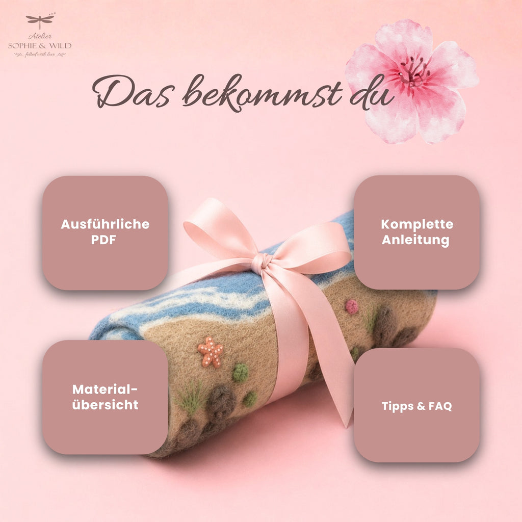 DIY Filzteppich Anleitung Mermaid Cove – Trockenfilzen | PDF | Für Anfänger