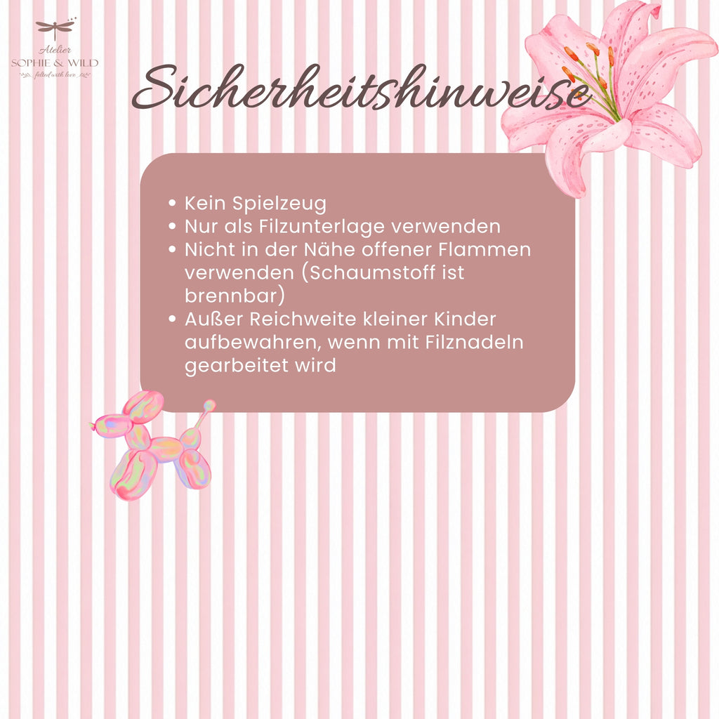 Filzunterlage aus Schaumstoff