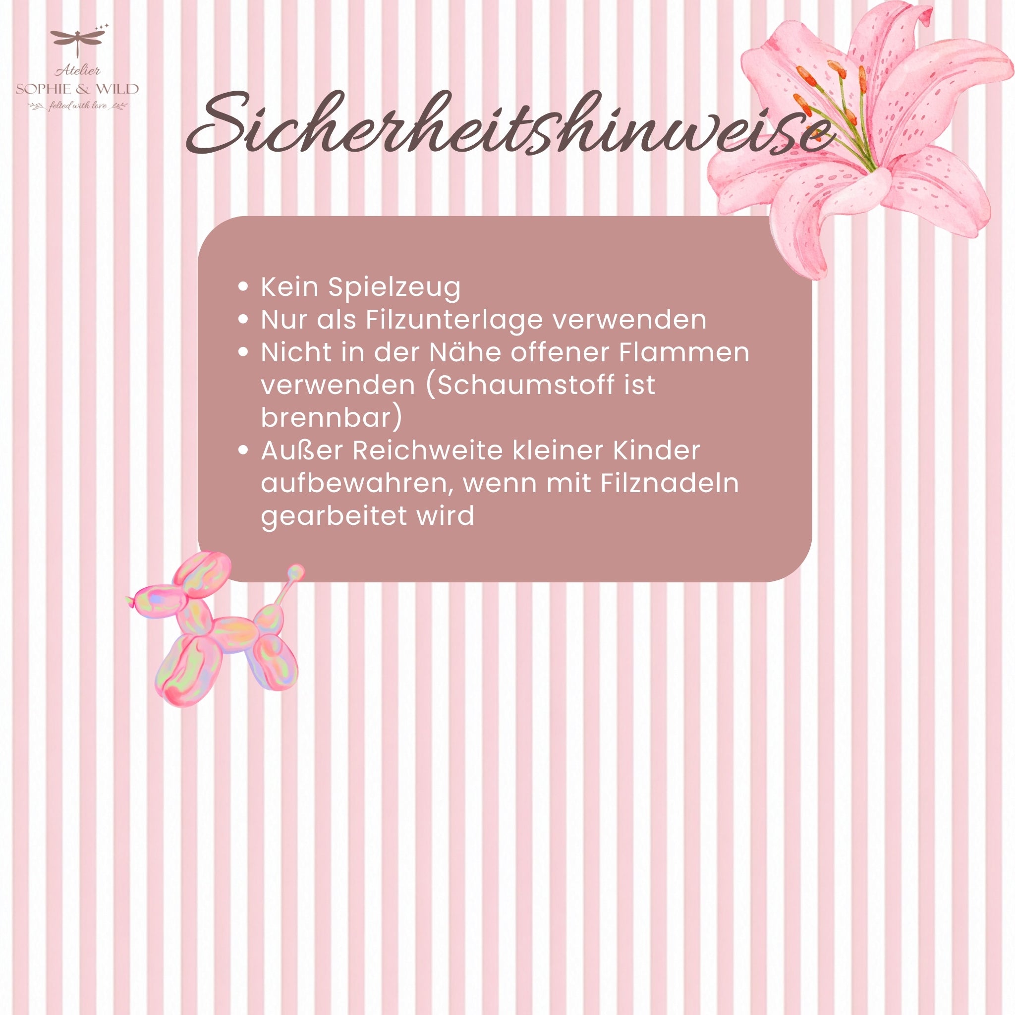 Filzunterlage aus Schaumstoff