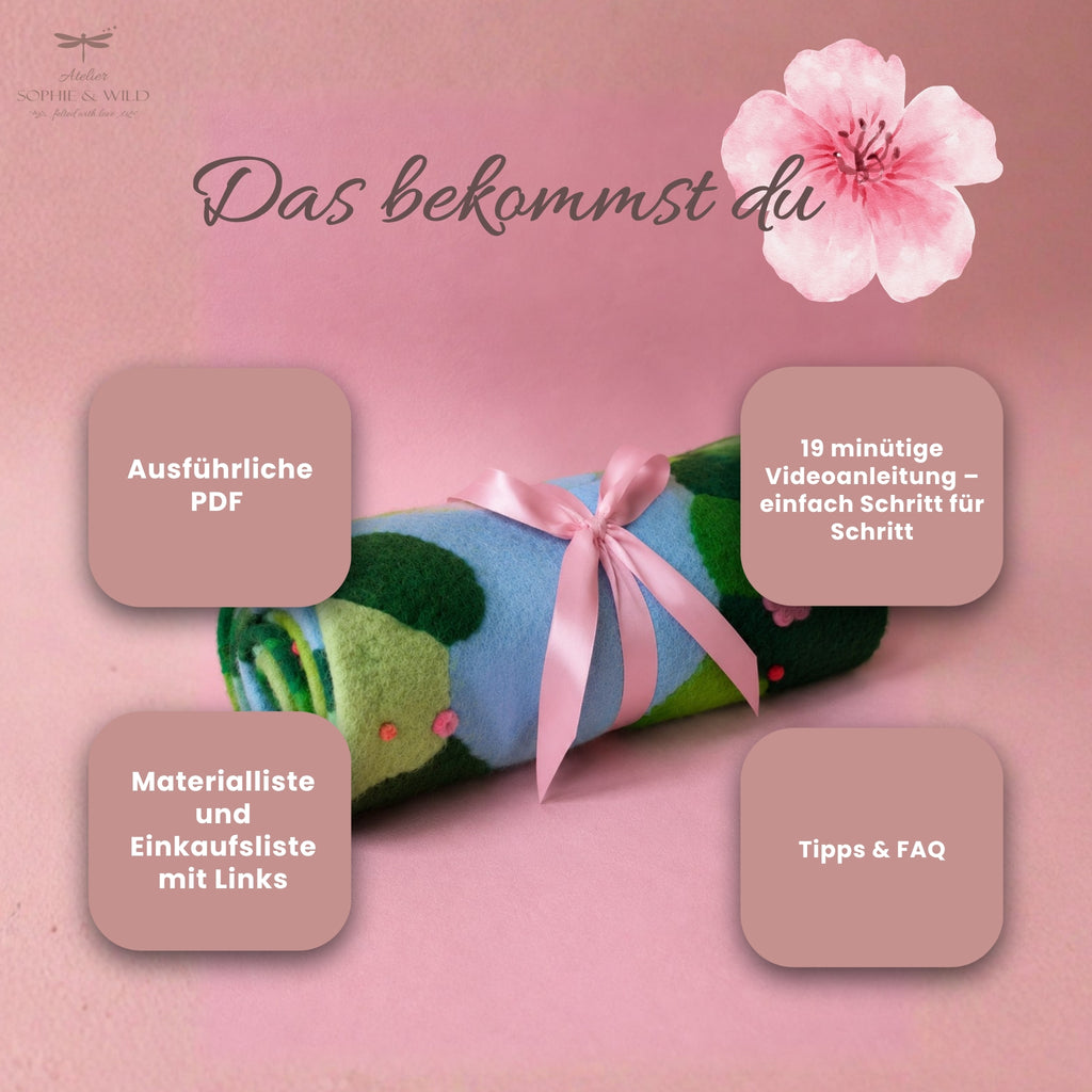 DIY Filzteppich Anleitung – Nassfilzen | Video & PDF | Für Anfänger