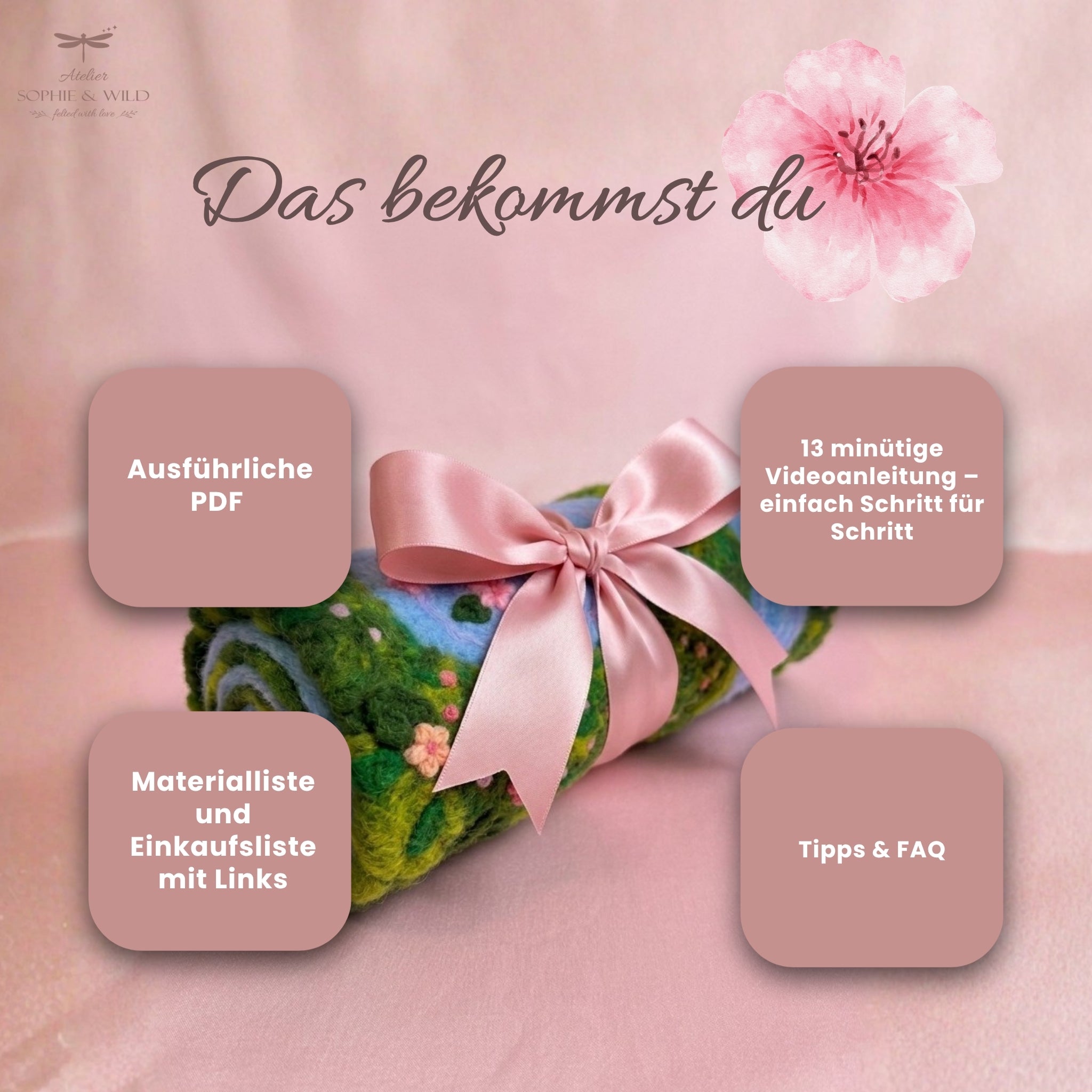 DIY Filzteppich Anleitung – Trockenfilzen | Video & PDF | Für Anfänger