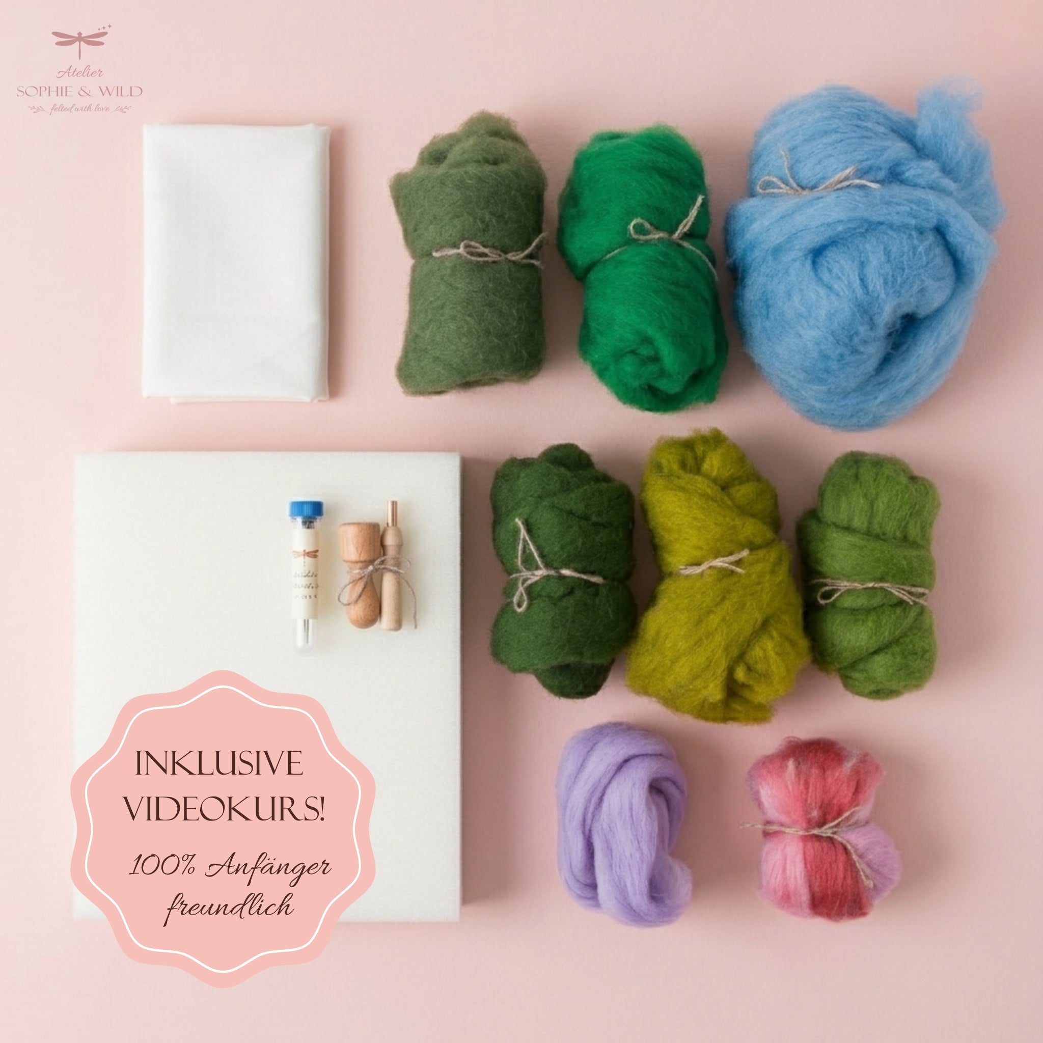 DIY Filz Teppich Set für Anfänger – Nachhaltig & mit Liebe gemacht