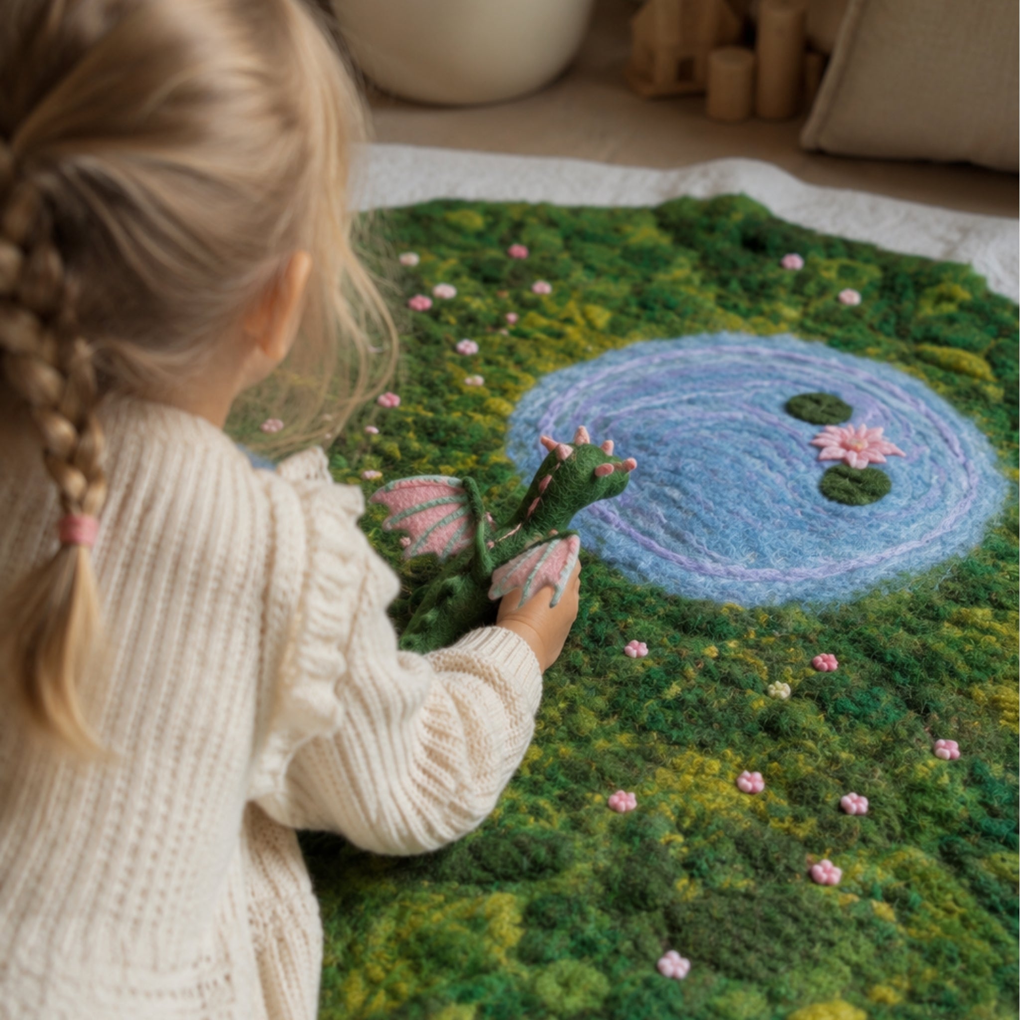 DIY Filzteppich Anleitung – Trockenfilzen | Video & PDF | Für Anfänger