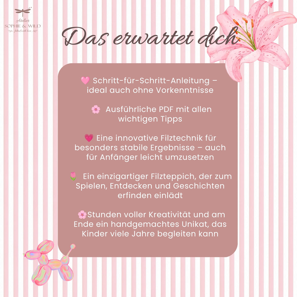 DIY Filzteppich Anleitung Mermaid Cove – Trockenfilzen | PDF | Für Anfänger