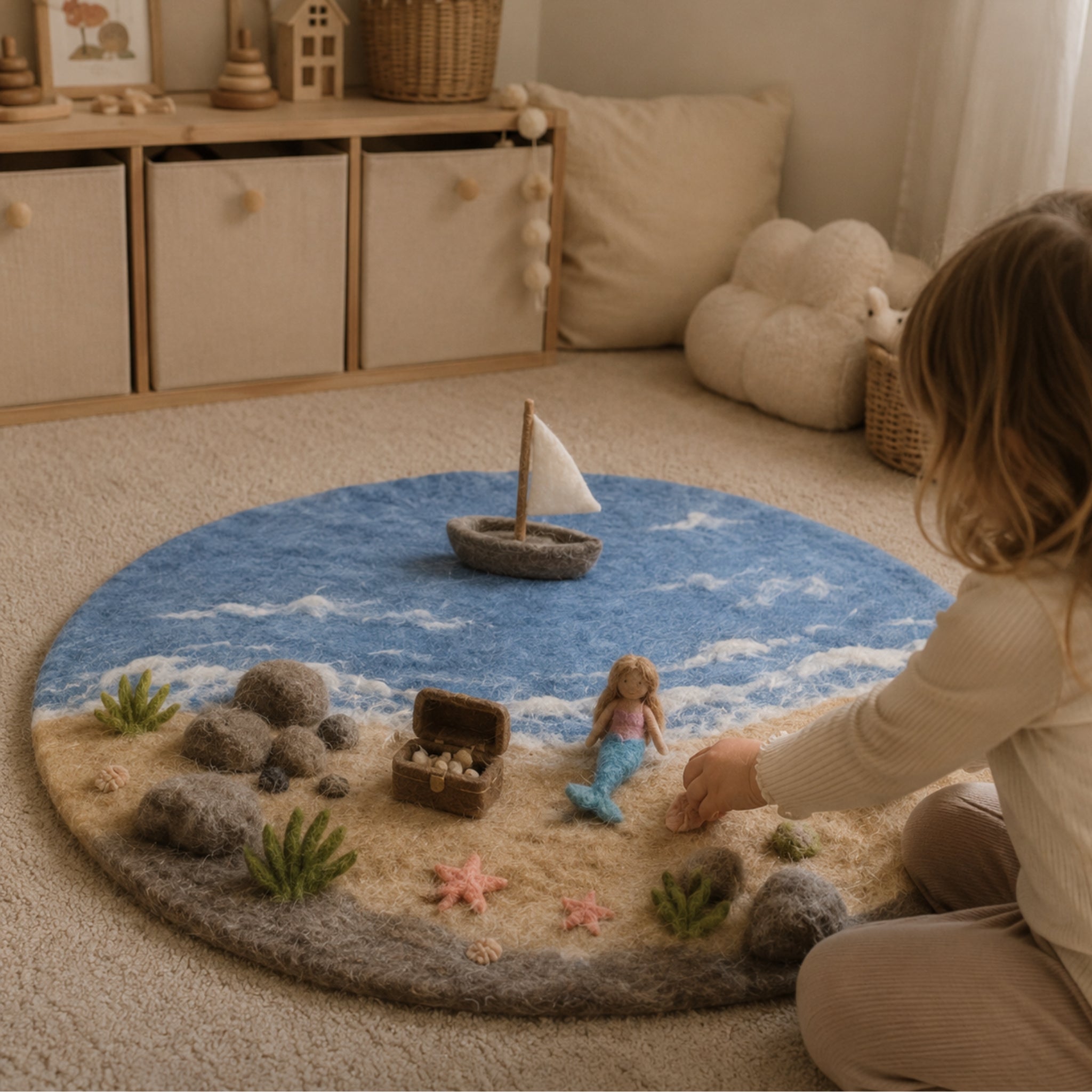 DIY Filzteppich Anleitung Mermaid Cove – Trockenfilzen | PDF | Für Anfänger
